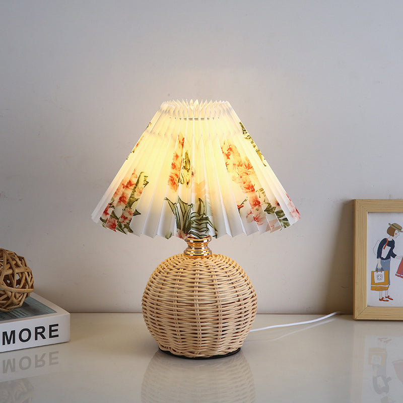 Soft Fabric Shade Nordic LED Bedside Lamp