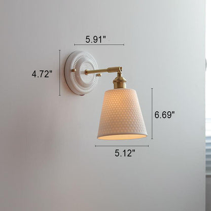 Classic Asian Style Metal 1-Light Wall Sconce
