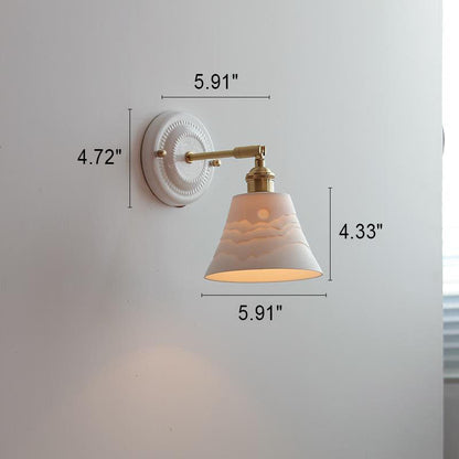 Classic Asian Style Metal 1-Light Wall Sconce