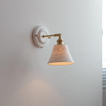 Classic Asian Style Metal 1-Light Wall Sconce
