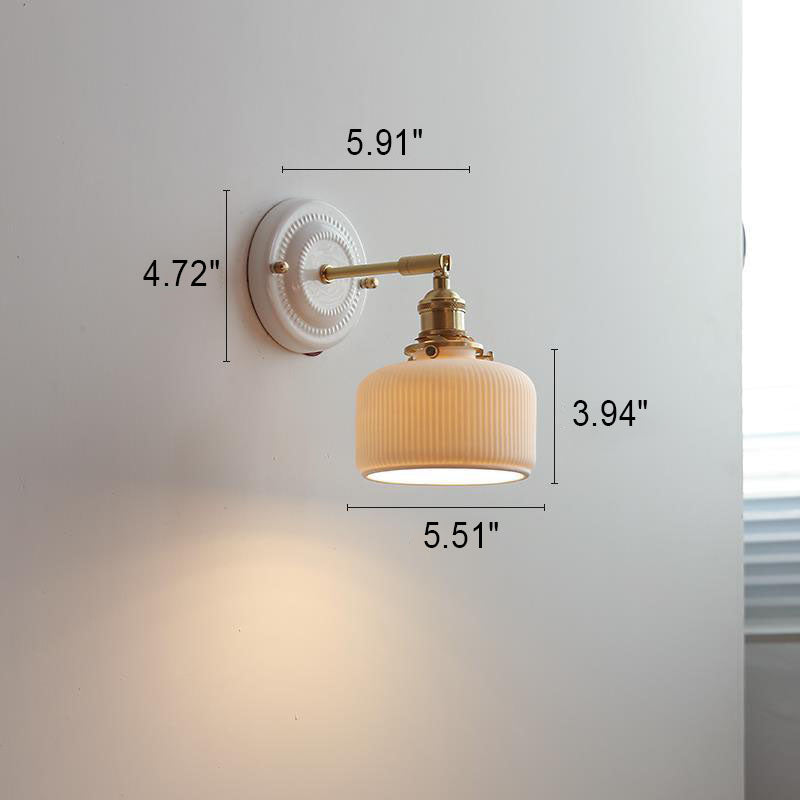 Classic Asian Style Metal 1-Light Wall Sconce