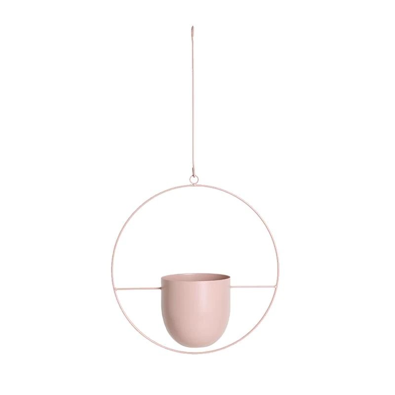 Stylish Metal Hanging Planter with Chain