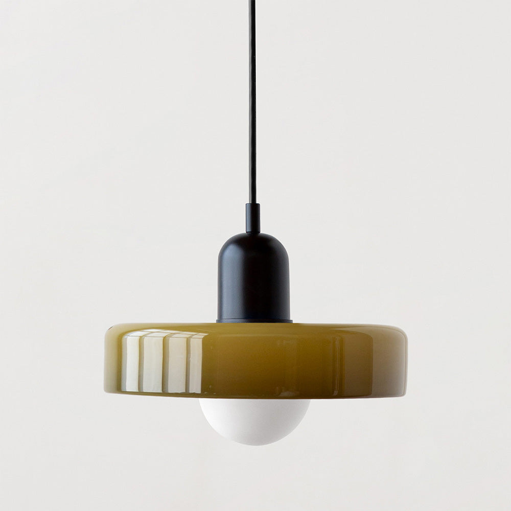 Vibrant Glass Hanging Lamp in Modern Style
