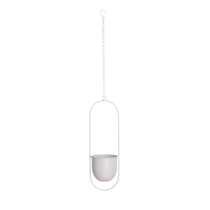 Stylish Metal Hanging Planter with Chain