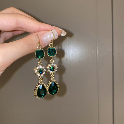 Luxurious Crystal Drop Tassel Earrings for Women