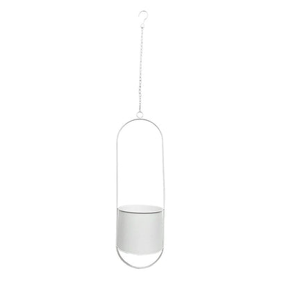 Stylish Metal Hanging Planter with Chain