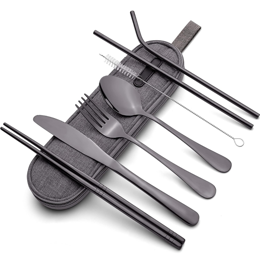 Portable 4-Piece Stainless Steel Travel Cutlery Set - Fesara