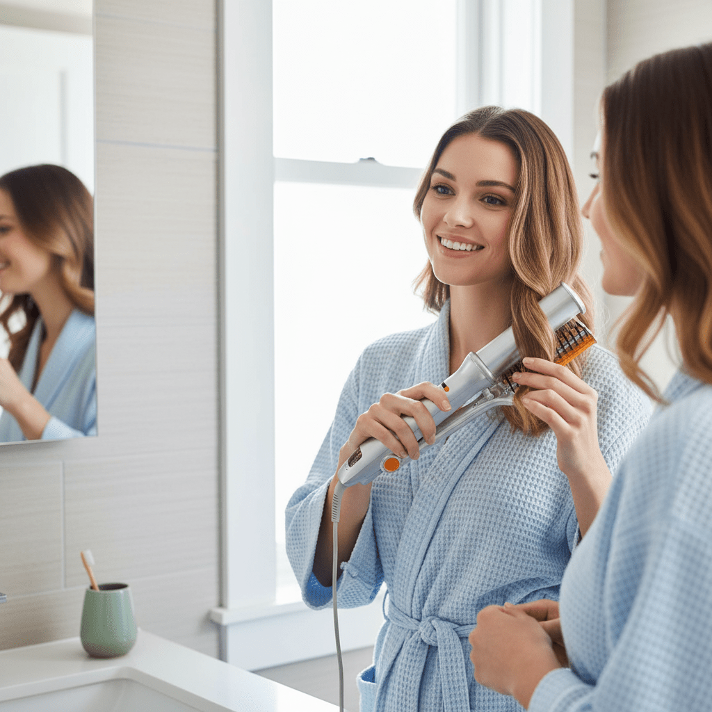 STYLEMAX – 2-in-1 rotating hair brush for effortless styling 1