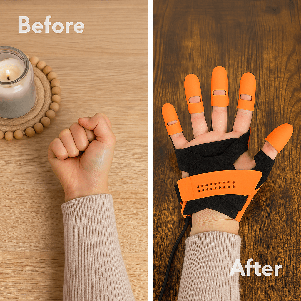 SYNCHROGRIP – Automatic hand exerciser glove for home rehabilitation & strength building 5
