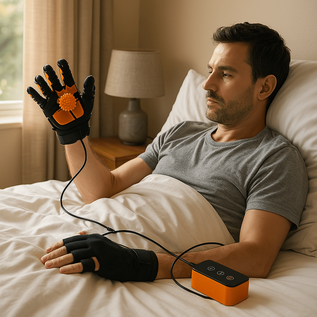 SYNCHROGRIP – Automatic hand exerciser glove for home rehabilitation & strength building 8