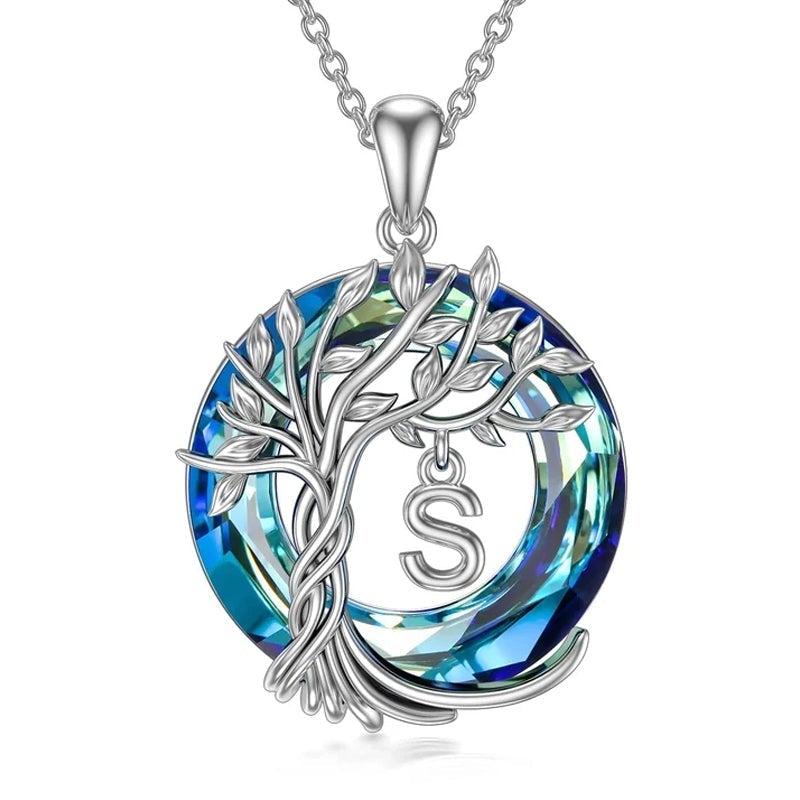 Natural Tree of Life Gemstone Pendant Necklace