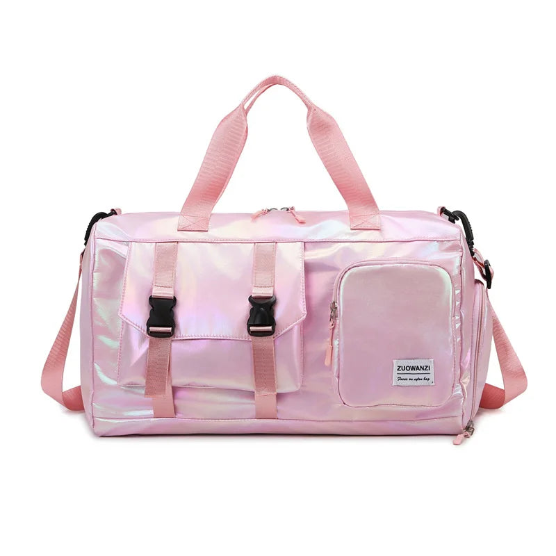 Fashionable Holographic Weekend Travel Bag - Fesara