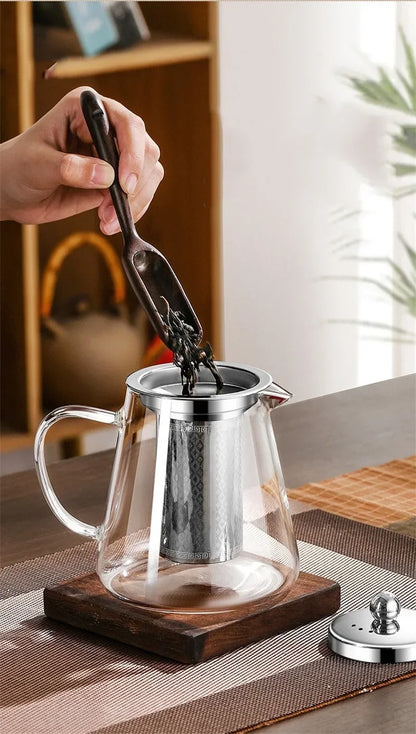 Large Heatproof Glass Teapot with Stainless Steel Infuser