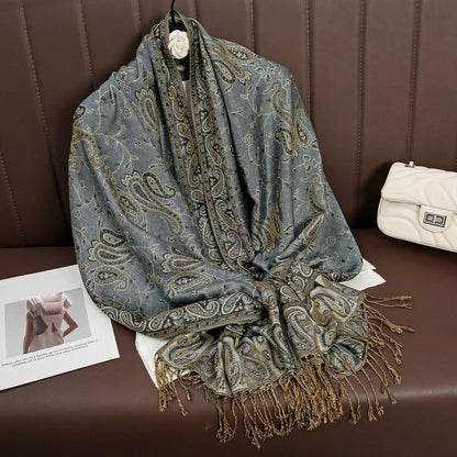 Soft Women's Cashmere Scarf Luxury Warm Print