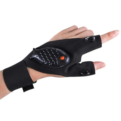Waterproof LED Fishing Gloves with Rechargeable Lights