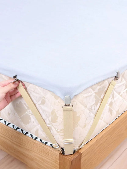 Easy Fit Bed Sheet Holders - 4 Pack Adjustable Straps