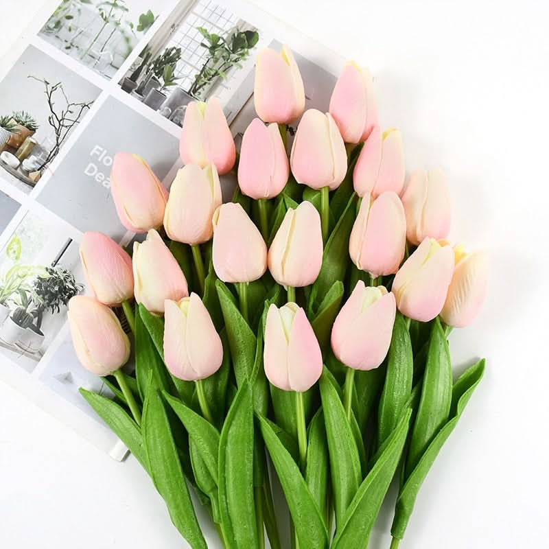 Beautiful Fake Tulip Arrangement with Realistic Petals