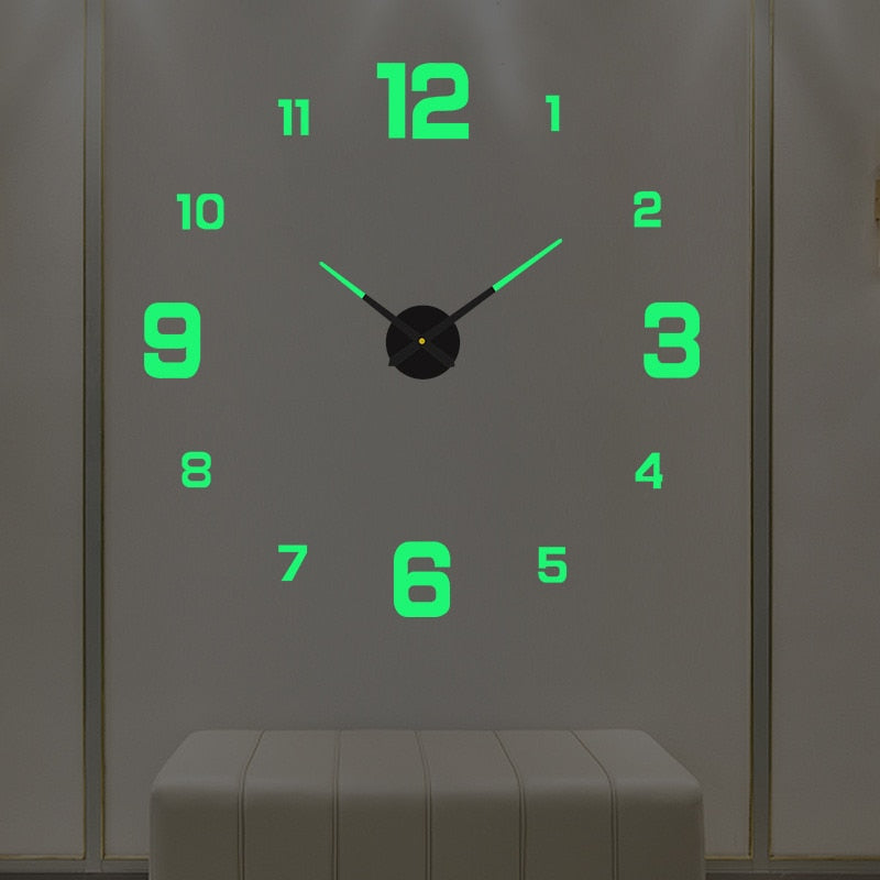 Decorative 3D Glow Silent Wall Clock
