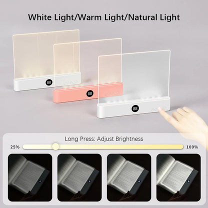 Compact LED Reading Light Bookmark with USB Power
