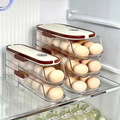 Clear Stackable Refrigerator Egg Tray Storage