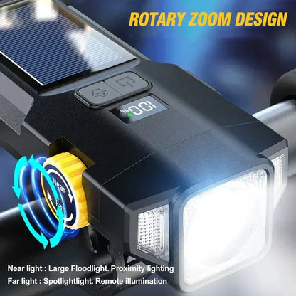 High Brightness USB Rechargeable Bike Light with IPX5 Waterproof Rating and Adjustable Brightness for Night Riding-2