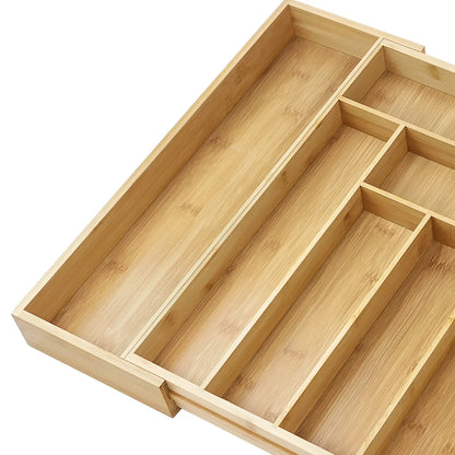 Eco Friendly Bamboo Cutlery Tray Organizer