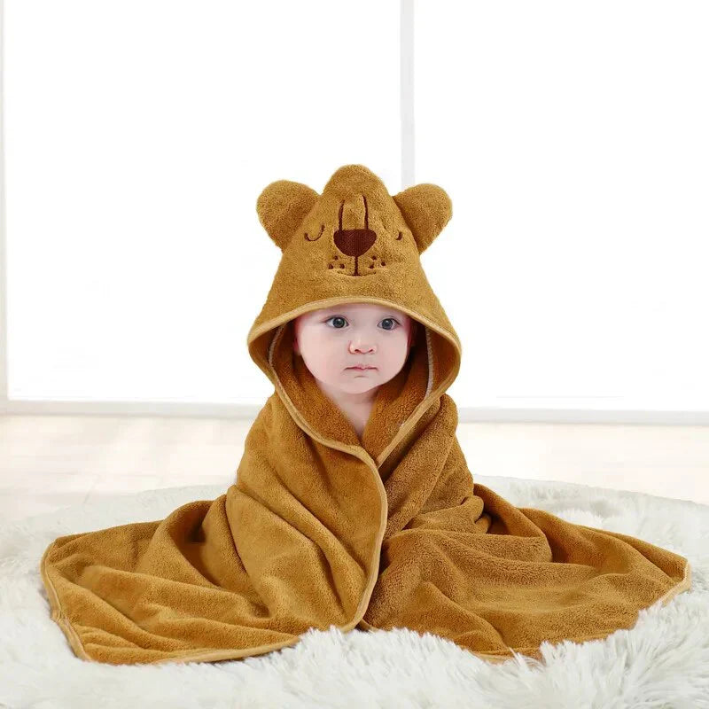 Adorable Animal Baby Hooded Bath Towel for Children