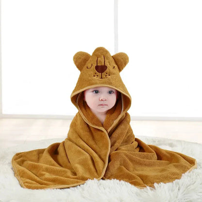Adorable Animal Baby Hooded Bath Towel for Children