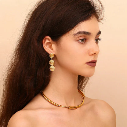 Stylish Drop Triple Tassel Earrings