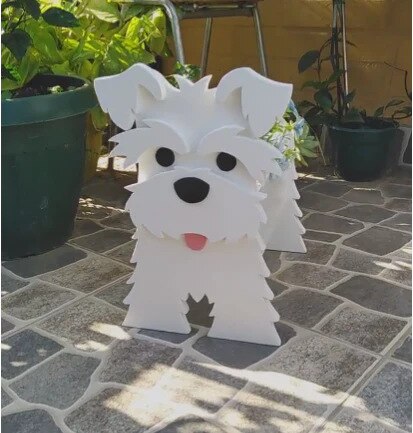 Variant image for Dog-Themed Flowerpot – Durable Decorative Planter for Dog Lovers in Various Sizes – Indoor/Outdoor Use-22