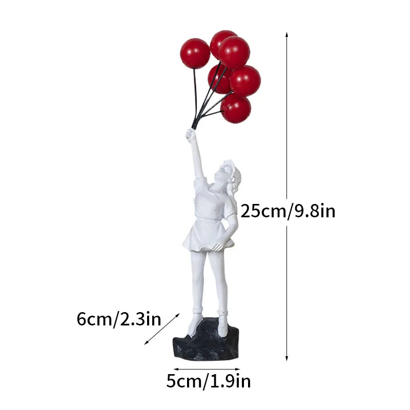 Banksy Figurines | Colorful Pop Art Decor | Home Office Sculptures