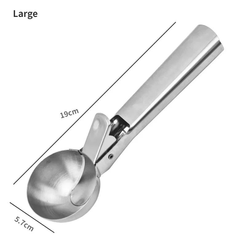 Premium Ice Cream Scoop Stainless Steel Spoon