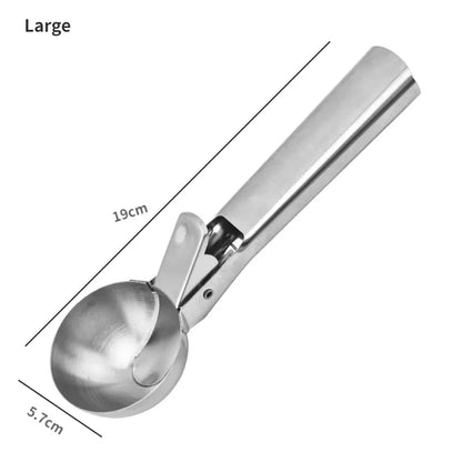 Premium Ice Cream Scoop Stainless Steel Spoon