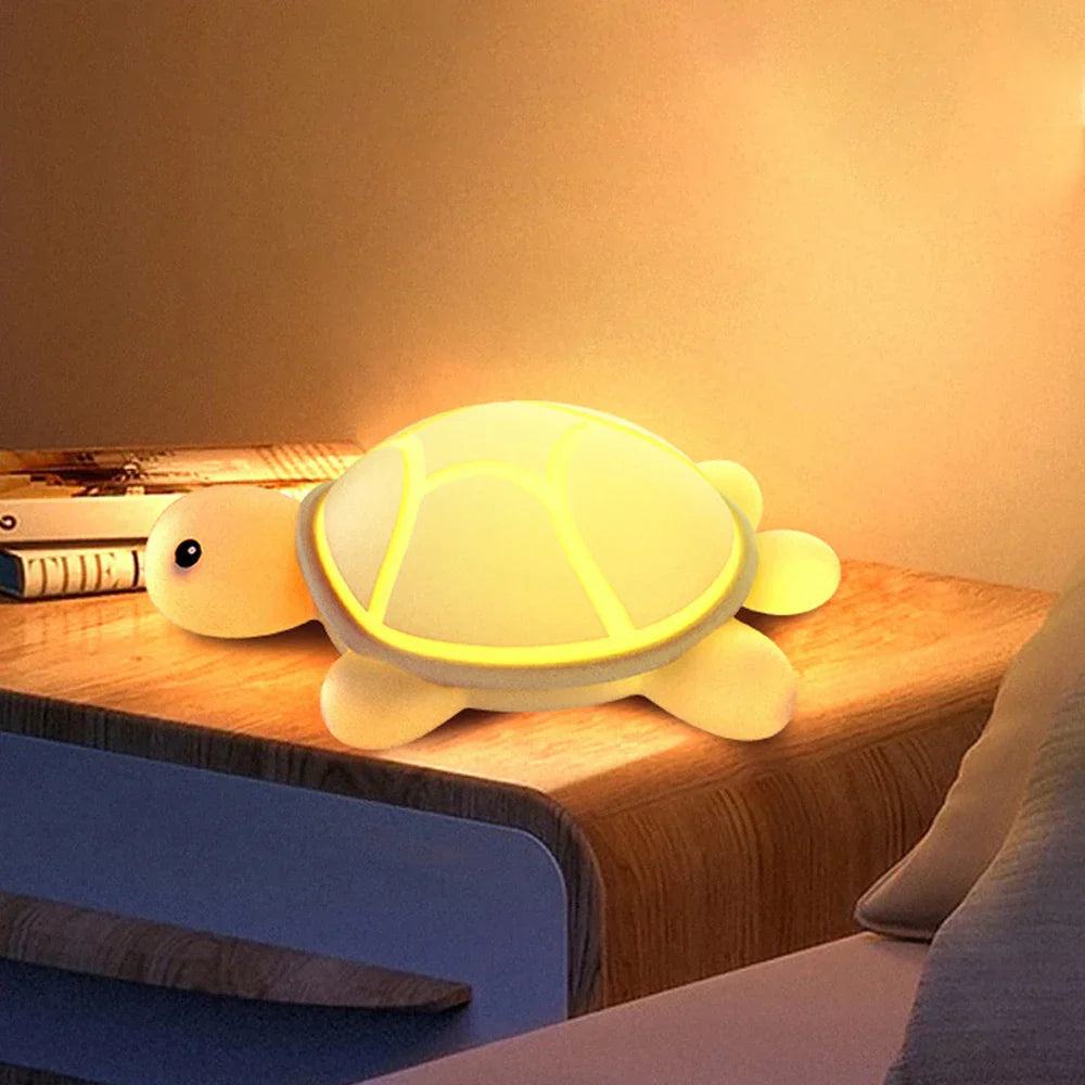 Colorful Turtle LED Nightlight Soft USB Rechargeable - Fesara