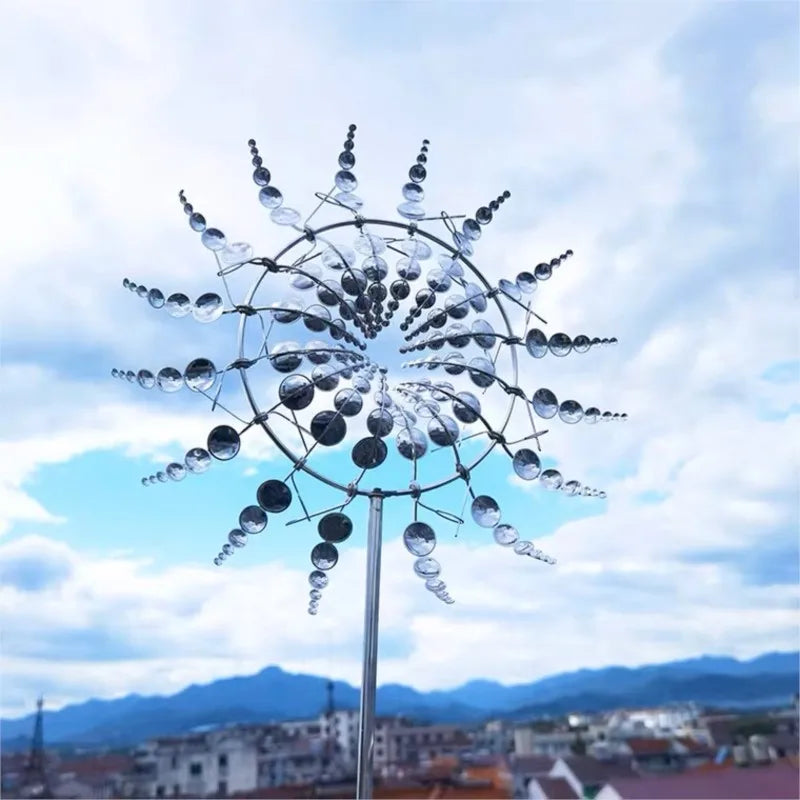 Colorful Solar Windmill Garden Spinner Ornament