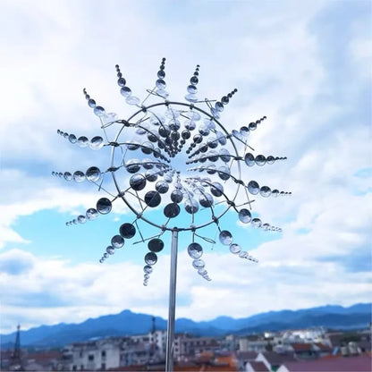 Colorful Solar Windmill Garden Spinner Ornament