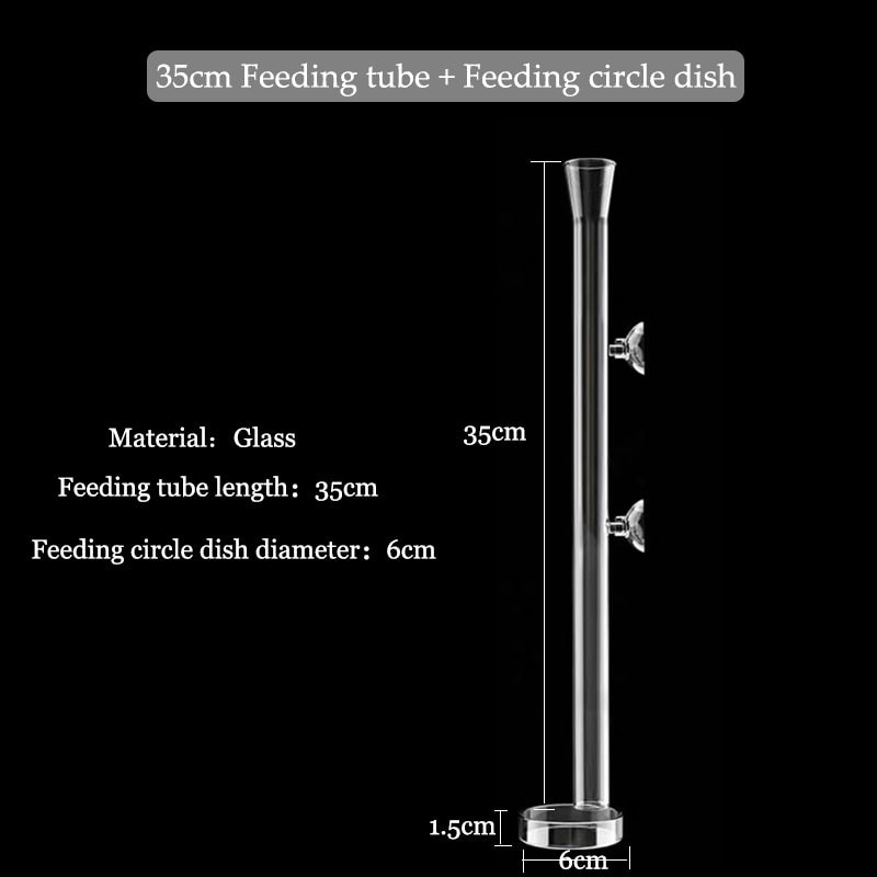 Clear Glass Fish Food Feeder Tube