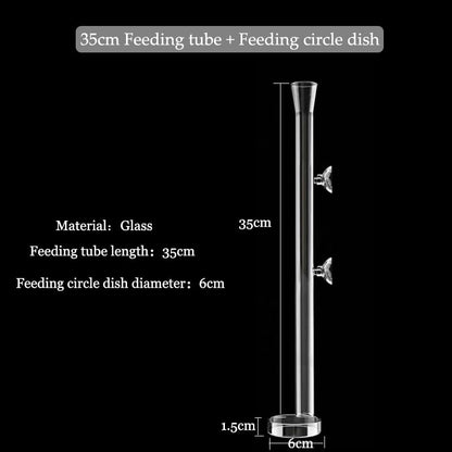 Clear Glass Fish Food Feeder Tube