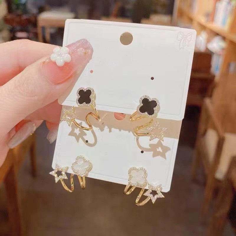 Fesara | Cute Four Leaf Clover Fashion Earrings