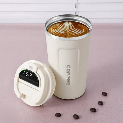 Insulated Smart Coffee Mug with LED Temperature Display