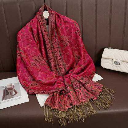 Soft Women's Cashmere Scarf Luxury Warm Print
