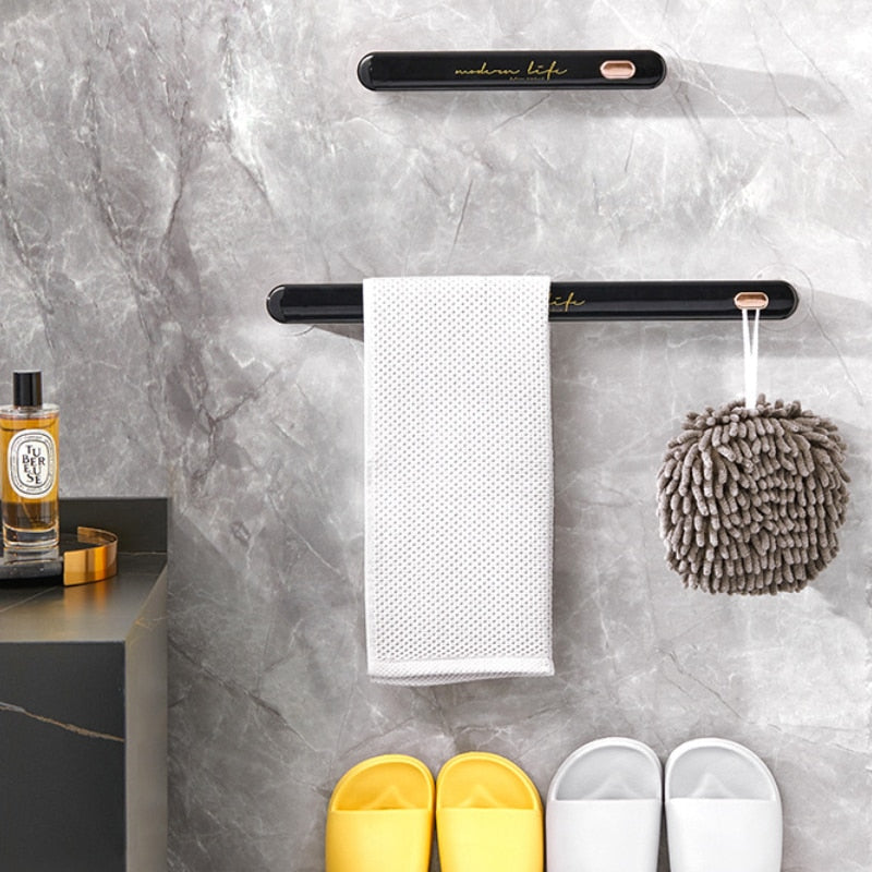 Wall Mount Compact Bathroom Towel Holder