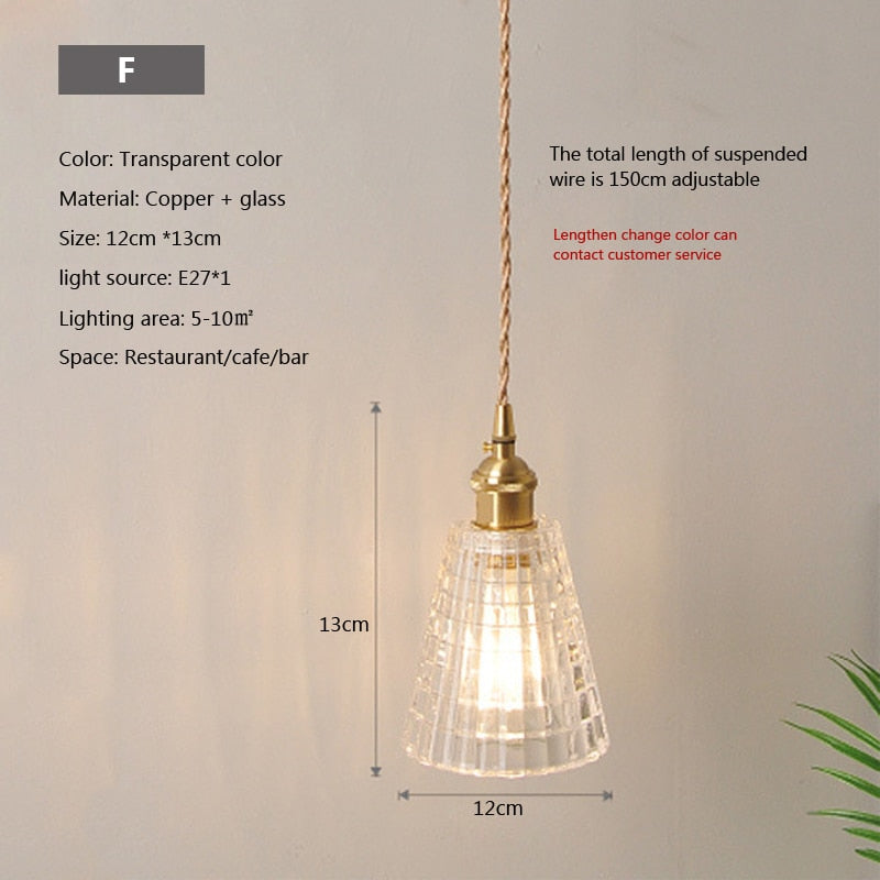 Clear Glass Hanging Pendant Light