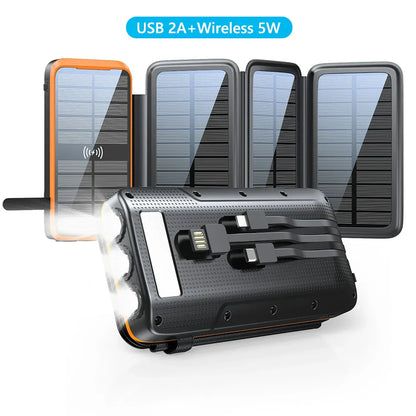 Portable Solar Power Bank 43800mAh Fast Charger - Fesara