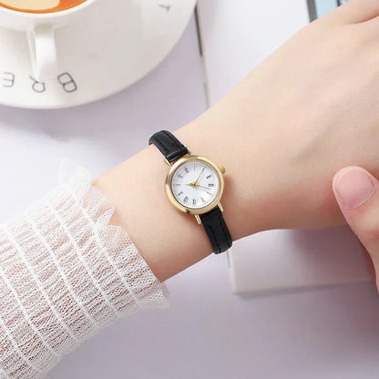 Simple Gold Women's Watch with Roman Numerals
