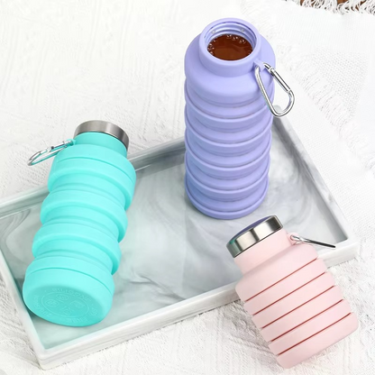 Compact Foldable Silicone Water Bottle