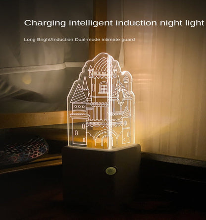 Bright 3D LED Rechargeable Night Light Lamp