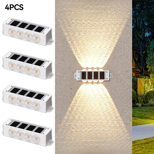 Outdoor Solar Powered Wall Lamp Warm White Waterproof - Fesara