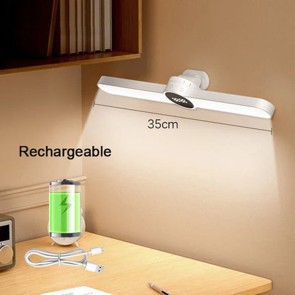 Compact LED Desk Lamp with Clock and USB Port