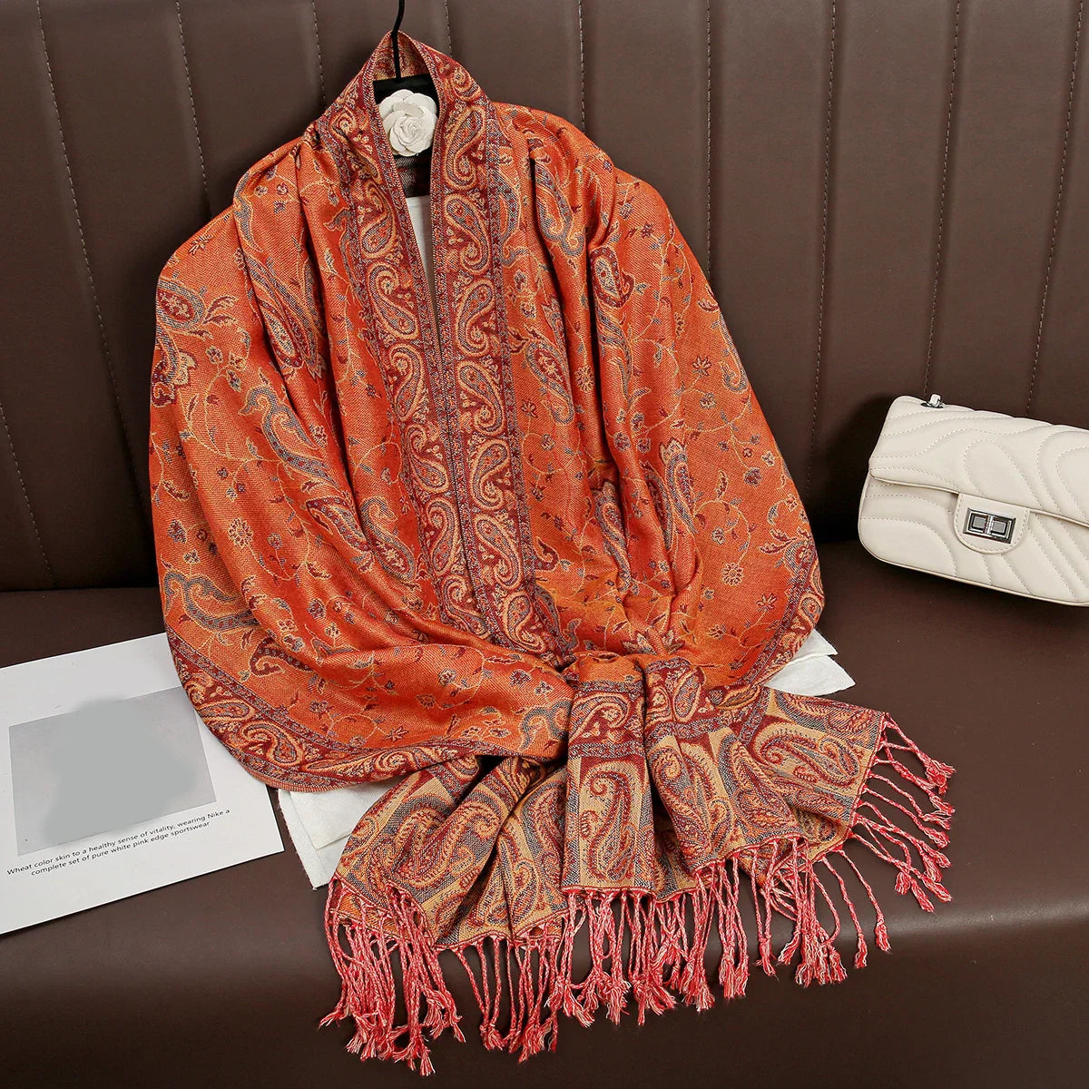 Soft Women's Cashmere Scarf Luxury Warm Print